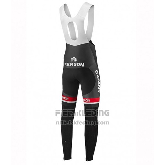 2016 Fietskleding Giant Alpecin Zwart en Wit Lange Mouwen en Koersbroek